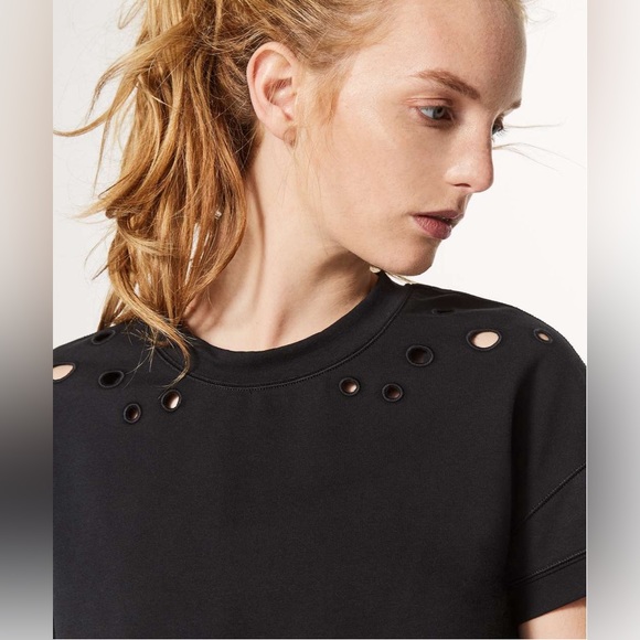 Lululemon Space Tee (Eyelet) - Black - Picture 1 of 5